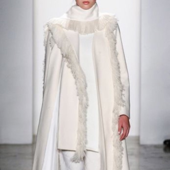 Jonathan Simkhai Jackets & Blazers - Jonathan simkhai fringe trim wool blend ivory 4